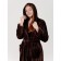 Women's robe with a hood, size 50, color chocolate