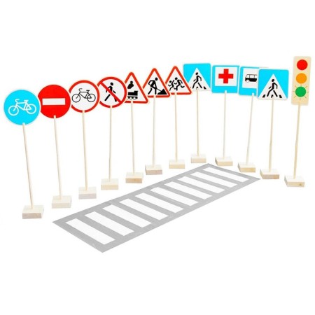 Set of half "traffic signs"
