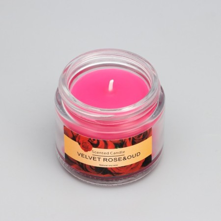 Aromatic candle "Velvet Rose & Oud", 5*5cm, 140 gr-3