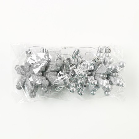 Christmas tree toy New Year's "Snowflakes", for the New Year, silver color-3