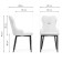 Neli Metal/Ecokozha, Black/White 49x60x90 cm stool