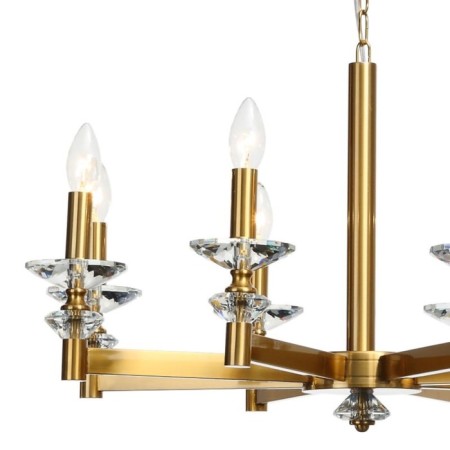 Suspended chandelier Albert 8xe14 40W, size 71x71x53-115 cm, bronze color-2