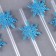 Pipe "Snowflakes", in the set of 6 pcs., Blue
