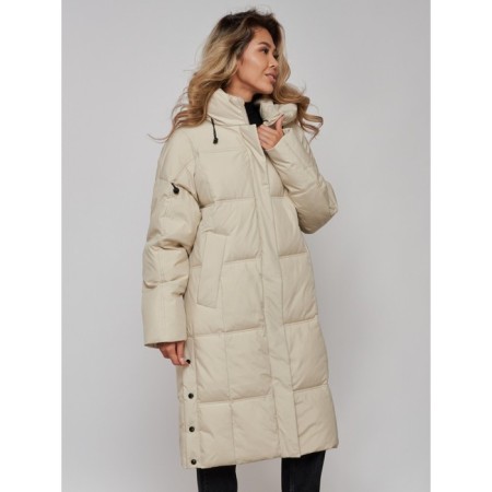 Coat insulated winter female, size 50, beige color-20