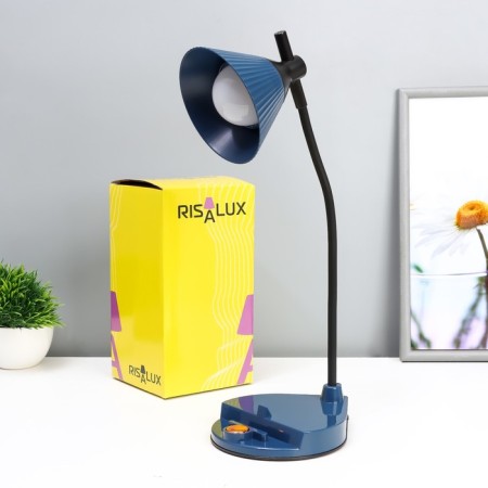 Parasol table lamp LED, from USB/AKB 6 W, Sensor 3000-6000 Blue 14x10x37 cm Risalux 1006342-10
