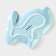 Ceramic Serving Dolyana "Cuties. Bunny ", 17.8 × 12.7 × 1.5 cm, blue color