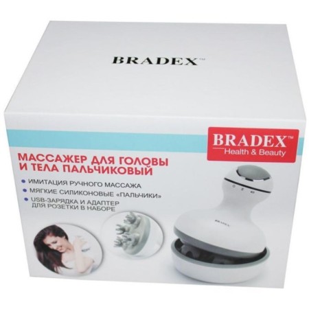 Массажер для головы и тела пальчиковый Bradex, 5 Вт, АКБ-7