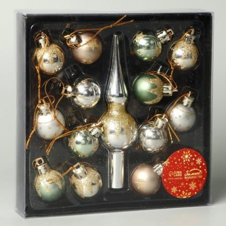 Set of jewelry plastic 15 pcs "Christmas Eve" radiance, d-3 cm, tip 13 cm-1