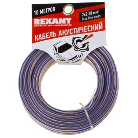 Acoustic cable Rexant Blueline, 2 x 2.00 mm², transparent, mini-Bukhta, 10 m-1