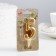 Candle for the cake figure "Oval" Golden "5", large, 5.5 cm