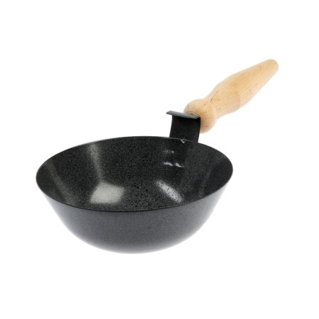 Bucket stucco tundra, 160 mm, with a site, steel, wooden handle