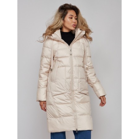 Coat insulated winter female, size 48, color light-beige-11