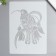 Stencil plastic "Bird in patterns" 29.7x21 cm
