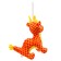Soft toy "Dragon" on the suspension, 13 cm, color orange color