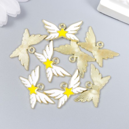 Decor for creativity Metal, enamel "Winged star" 2.5x1.5 cm-2