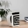 VAZ Coramics Table "Picasso" (manual painting) clear lines, h = 15 cm, black and white