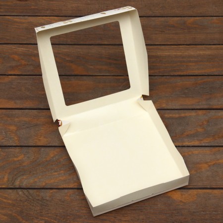 Folding box with the New Year's window 20 x 20 x 4 cm-4