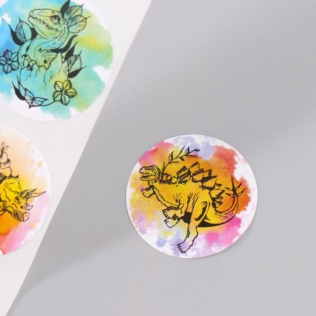 Stick Paper "Dinosaurs" d = 2.5 cm 252 pcs in the roll-2