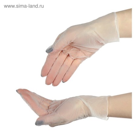 Vinyl gloves, non -puddered, non -sterile, size m, 50 pairs, transparent-4