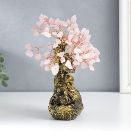 Bonsay souvenir "Cash tree and hotei" 126 stones 20x6.5x20 cm-1