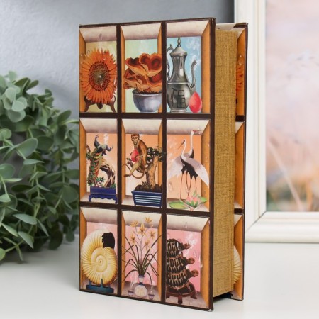 Safe-book wood to the leatherette "Interior items" 21x13x5 cm-1