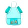 Apron for labor + sleevens, 535 x 445 mm, Hatber "Because Kapibara" with a green pocket nfn_35116