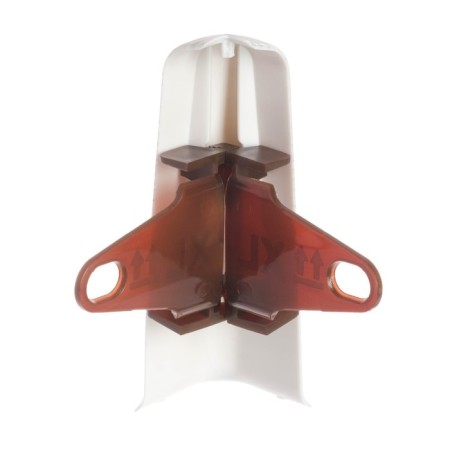 Outdoor angle (external) with fasteners for skirting boards 85mm "decoration", 253 a nimble gray-2