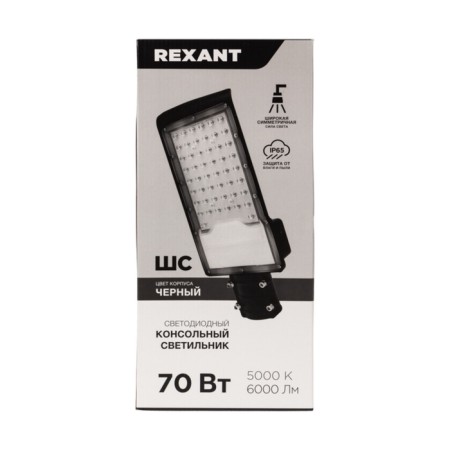 LED LED console DKU-01 70W 5000K IP65 6000lm Black REXANT 1-2