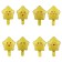 Foil ball 10 "Star Smile", yellow, mix