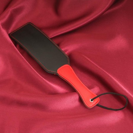 Leather dressing "Clap", with a red handle, 32x7.5 cm-1
