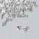 Decor for creativity Metal "Root with heart" silver 0.8x1.5 cm