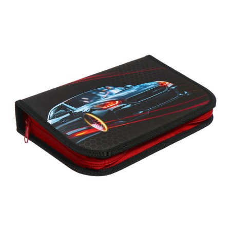 Penal 1 section 140 x 210 x 40 mm, folding pocket and cosmetic bag, fabric, calligrata topontent "Cool car"-3