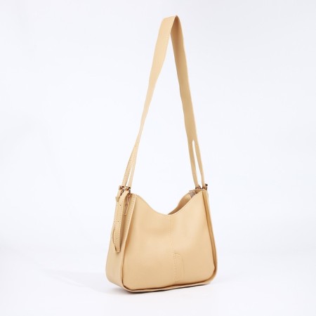 Bag Female Tout with zipper, beige color-3