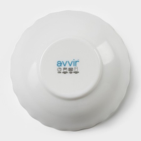 Salad "diva", 1 l, d = 20 cm, glass ceramic, white color-3