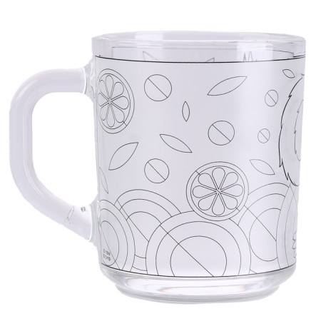 Mug 230 ml, in a set with paints and brush “Cheburashka”, glass-3
