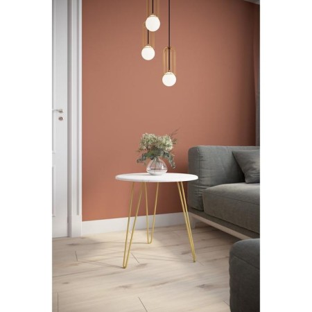 Journal table "Reed Gold 530", 550 × 550 × 550 mm, color white marble