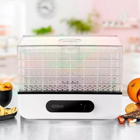 Drywall for vegetables and fruits KitFort KT-1961-2, 400 W, 5 tiers, white-1