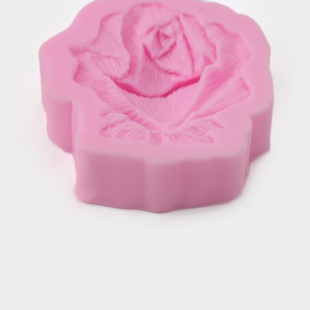 Mold Dolyana "Wild Rose", silicone, 5.5 × 5 × 1.5 cm, pink color-2
