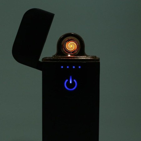 Electronic lighter, spiral, sensor, USB, black, 7.9 x 3.1 cm-2