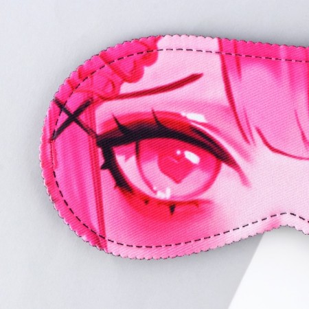 Sleep mask "Asami", 19.3 x 9.5 cm, pink color-1
