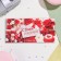 Money envelope "Happy Birthday!" red flowers, coffee, 17x8 cm