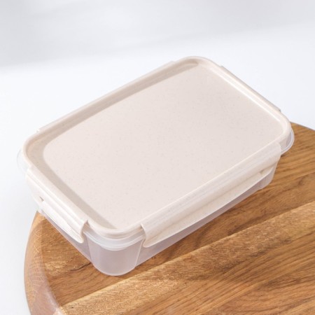 Lock & Ok food container, 0.75 l, 18.6 × 12.2 × 5.5 cm, beige color-1