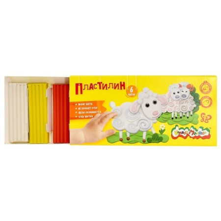 Plasticine 6 colors 90 g "Kalyak-Malyak", with a stack-1