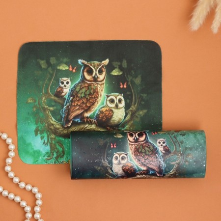 Emerald Owl Owl of Emerald, 17x7 cm-3