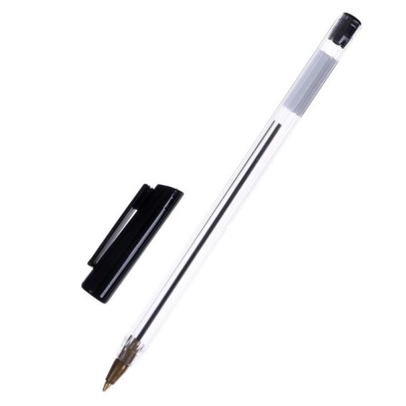 Ballic handle 0.7 mm, black rod, transparent body with a black cap-2
