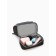 Cosmetic bag, 2 parts on zippers, black color