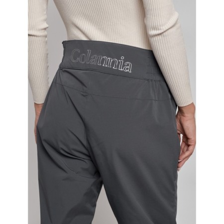 Warmed female trousers, size 42, gray color-14