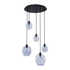 Люстра подвесная St Luce. SL1188.403.05. Idesia. 5х40 Вт, E14/E27, 67,5х67,5 см, цвет чёрный