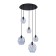 Suspended chandelier ST LUCE. SL1188.403.05. Idesia. 5x40 W, E14/E27, 67.5x67.5 cm, black color