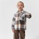Children's shirt kaftan insulated, gray-beige color, size 38 (146-152 cm)